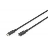 Cablu Digitus by Assmann AK-300210-015-S, USB-C male - USB-C female, 1.5m, Black