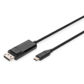 Cablu Digitus by Assmann AK-300334-020-S, USB-C male - DisplayPort male, 2m, Black