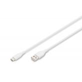 Cablu Digitus by Assmann AK-300340-005-W, USB-C 2.0 male - USB-A 2.0 male, 0.5m, White
