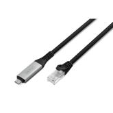 Cablu Digitus by Assmann AK-300601-150-S, USB-C 3.0 male - RJ-45 male, 15 m, Black