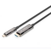 Cablu Digitus by Assmann AK-330150-200-S, USB-C male - HDMI male, 20m, Black