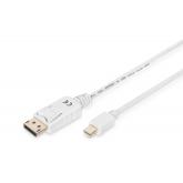 Cablu Digitus by Assmann AK-340102-030-W, Mini DisplayPort male - DisplayPort male, 3m, Black