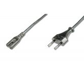 Cablu alimentare Digitus by Assmann AK-440104-018-S, Euro Plug male - IEC C7 female, 1.8m, Black