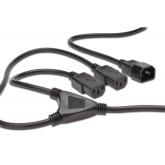 Cablu alimentare Digitus by Assmann AK-440400-017-S, IEC C14 - 2xIEC C13, 1.7m, Black