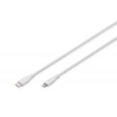 Cablu Digitus by Assmann AK-600110-010-W, USB-C 2.0 male - Lightning male, 1m, White