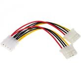 Cablu Akyga AK-CA-15, Molex male - 2x Molex female, 0.15m