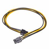 Cablu Akyga AK-CA-49, PCI-E 6 pin female - PCI-E 6 pin female, 0.4m, Black-Yellow