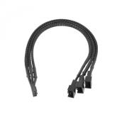 Cablu alimentare Akyga AK-CA-13 4-pin PWM - 2x 4-pin, 1x 3-pin, 0.25m, Black