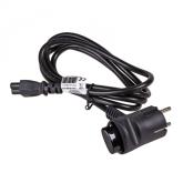 Cablu alimentare Akyga AK-NB-01T, CEE 7/7 - IEC C5, 1.5m, Black