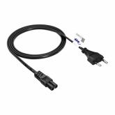 Cablu alimentare Akyga AK-RD-01A, CEE 7/16 - IEC C7, 1.5m, Black