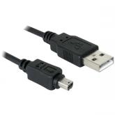 Cablu Akyga AK-USB-02, USB-A 2.0 male - USB Mini-B 2.0 male, 1.8m, Black