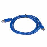 Cablu Akyga AK-USB-09, USB-A 3.0 male - USB-B 3.0 male, 1.8m, Blue