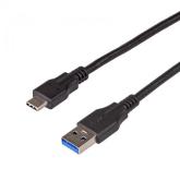 Cablu de date Akyga AK-USB-15, USB - USB-C, 1m, Black