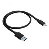 Cablu Akyga AK-USB-24, USB-A male - USB-C male, 0.5m, Black