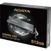 SSD A-Data Legend 850, 512GB, PCIe Gen4.0 x4, M.2