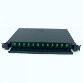 Patch Panel Braun Group APP06-12-SC/APC-SLIDING,19inch, 12 porturi, Fibra Optica, Keystone, Black