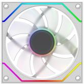 Ventilator AQIRYS Cetus 6P-12SLI18-ARGB, ARGB LED, 120mm, White