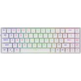 Tastatura AQIRYS Agena, RGB LED, USB/USB Wireless/Bluetooth, White