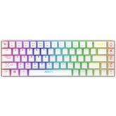 Tastatura AQIRYS Mira, RGB LED, Bluetooth/USB Wireless/USB, White
