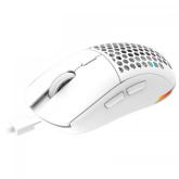 Mouse Optic AQIRYS T.G.A. Alpha, USB/Wireless, White