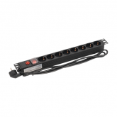 PDU ASYTECH ASY-PDU-8, 8x Shuko, Black