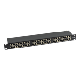 Patch Panel ASYTECH Networking ASY-PP-FTP5E-48, 2U, 48 porturi, Black