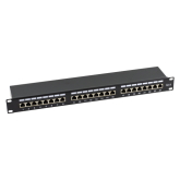 Patch Panel ASYTECH Networking ASY-PP-FTP6-24, 19inch, 1U, 24 porturi, Cat6, FTP, Black