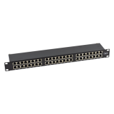 Patch Panel ASYTECH Networking ASY-PP-FTP6-48, 19inch, 1U, 48 porturi, Cat6, FTP, Black