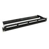 Patch Panel ASYTECH Networking ASY-PP-UTP6A-24, 1U, 24 porturi, Black