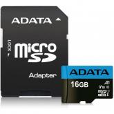 Memory Card microSDHC A-data Premier 16GB, Class 10, UHS-I U1, V10, A1 + Adaptor SD