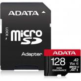 Memory Card microSDXC A-data High Endurance 128GB, Class 10, UHS-I U3, V30, A2 + Adaptor SD