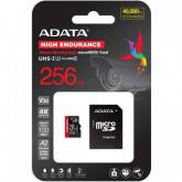 Memory Card microSDXC A-Data High Endurance, 256GB, Clasa 10, UHS-I U3 + Adaptor SD