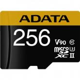 Memory Card microSDXC A-data Premier One 256GB, Class 10, UHS-II U3, V90 + Adaptor SD