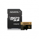 Memory Card microSDHC A-Data AUSDX64GUI3-RA1 64GB, Class 10, UHS-I U3 + Adaptor SD