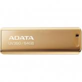 Memory Stick A-Data UV360 Metal 64GB, USB 3.2, Gold
