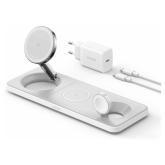 Incarcator Wireless Anker MagGo 3in1 Stand, 15W, White