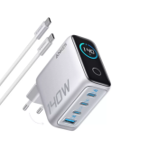 Alimentator retea Anker Zolo, 3 x USB-C, 1 x USB-A, 140 W, Silver