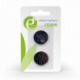 Baterii Gembird Button Cell CR2016, 2x 3V, Blister