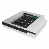 Bay Adapter Raidsonic IcyBox pentru mSATA/M.2 SSD, 12.5mm, Black-Silver