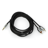 Cablu Vention BCFBJ, 3.5 mm jack - 2 x RCA male, 5 m, Black