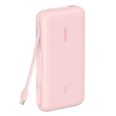 Baterie portabila Belkin BoostCharge 20K, 20000 mAh, 1 x USB-A, 1 x USB-C, Pink