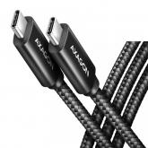 Cablu de date Axagon BUCM4X-CM10AB, USB-C male - USB-C male, 1m, Black