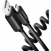 Cablu de date Axagon Twister, USB 2.0 - microUSB, 0.6m, Black