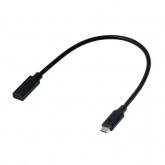 Cablu I-tec Extension Cable, USB-C Male - USB-C Female, 30cm, Black