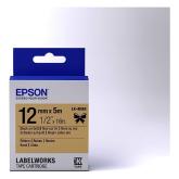  Banda continua Epson C53S654001 LK-4KBK Satin 12mmx5m BlacK/Gold