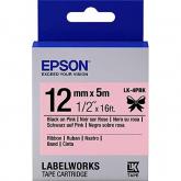 Banda continua Epson C53S654031 LK-4PBK Satin 12mm 5m Black/Pink