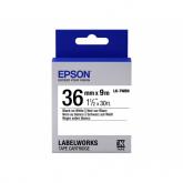 Banda Etichete Epson LK-7WBN C53S657006 Black/White 36mm (9m)