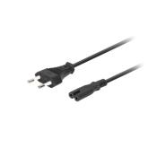 Cablu de alimentare Lanberg CA-C7CA-10CC-0018-BK, CEE 7/16 - IEC 320 C7, 1.8 m, Black