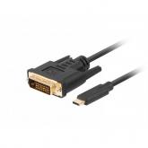 Cablu Lanberg CA-CMDV-10CU-0030-BK, USB-C - DVI-D, 3m, Black