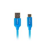 Cablu de date Lanberg CA-USBO-22CU-0018-BL, USB - USB-C, 1.8m, Blue